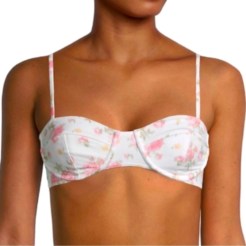 NWT LoveShackFancy Cassandra Bikini Top In Monticello, Size Large 🏷